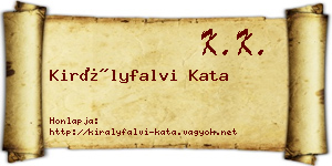 Királyfalvi Kata névjegykártya